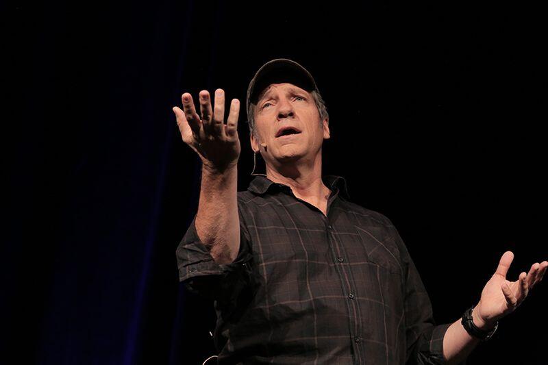 MIke Rowe acts out Shakespeare.