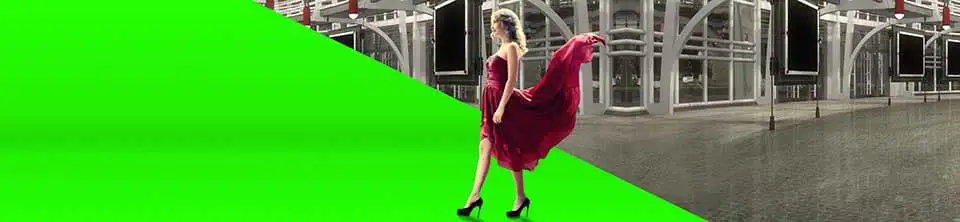 Illustration of how green screen works.