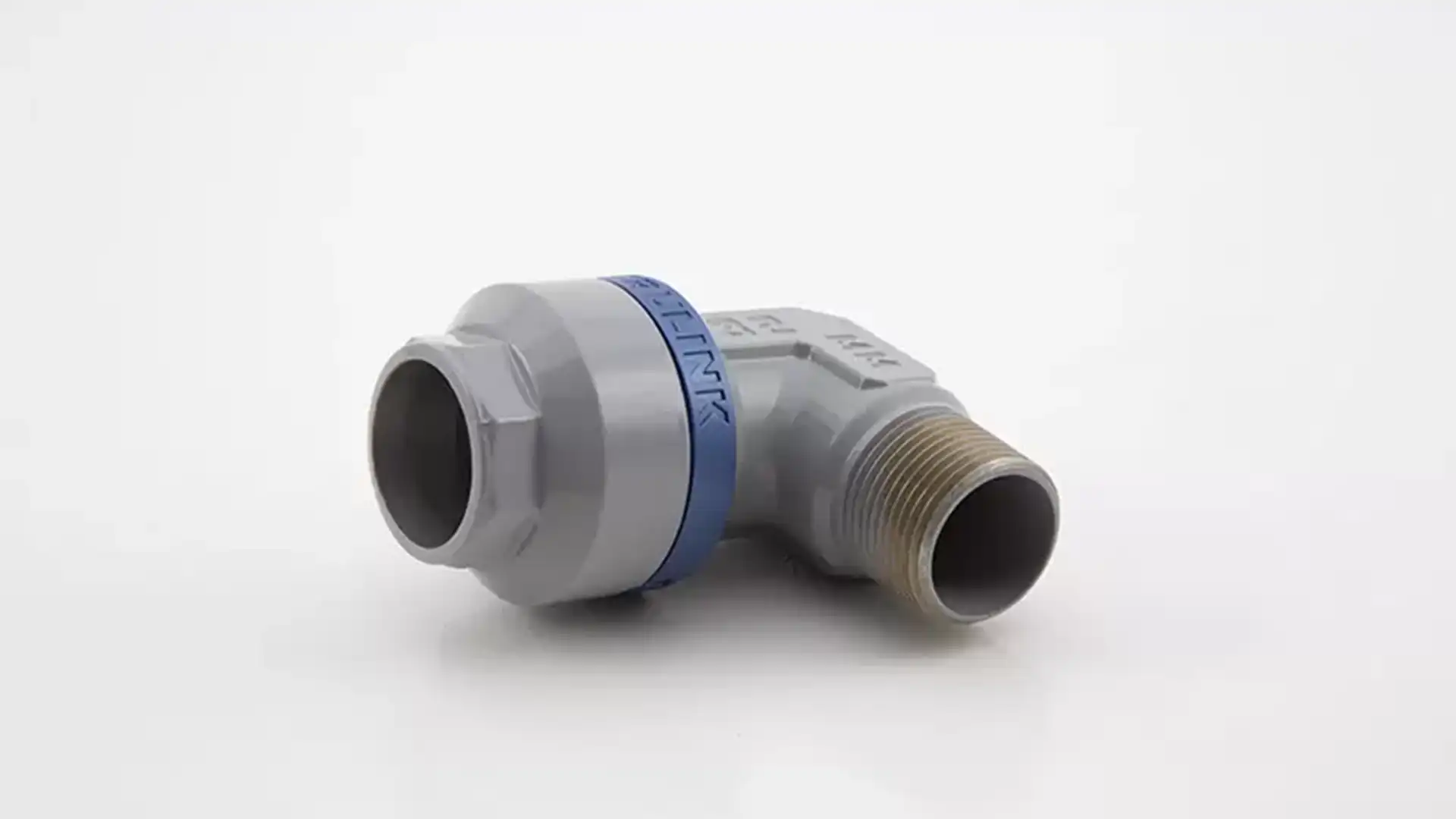 Product shot of elbow pipe connector.